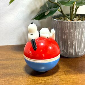 Snoopy Baby Roly Poly Rattle with Chimes Danara Rolls Around Makes Sounds 1966